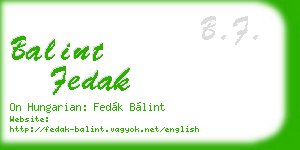 balint fedak business card