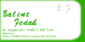 balint fedak business card